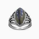 Pink Opal Silver Rings