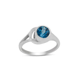 Blue Topaz Silver Ring