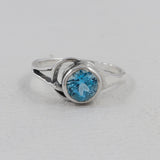 Blue Topaz Silver Ring