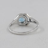 Blue Topaz Silver Ring