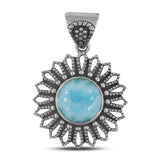 925 Sterling Silver Larimar Pendant