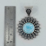 Larimar 925 Sterling Silver Pendant