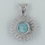 925 Sterling Silver Larimar Pendant