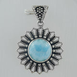 925 Sterling Silver Larimar Pendant