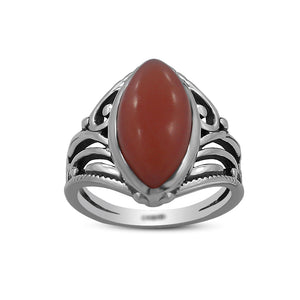 Pink Opal Silver Rings