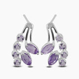 Natural Iolite Silver Studs Earrings