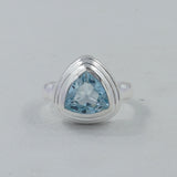 Blue Topaz Silver Ring