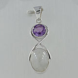 Rainbow Moonstone 925 Silver Pendant