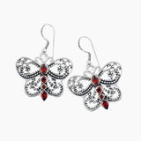 925 Silver Iolite Butterfly Earrings