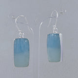 Aquamarine Cabochon Silver Earrings