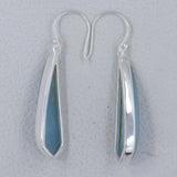 Aquamarine Cabochon Silver Earrings