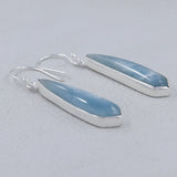 Aquamarine Cabochon Silver Earrings