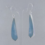 Aquamarine Cabochon Silver Earrings