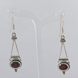 Garnet Silver Earrings