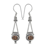 Garnet Silver Earrings