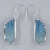 Aquamarine Cabochon Silver Earrings