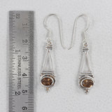 Garnet Silver Earrings