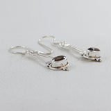 Garnet Silver Earrings