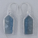 Aquamarine Cabochon Silver Earrings