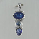 Natural Tanzanite 925 Silver Pendant