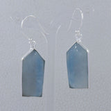 Aquamarine Cabochon Silver Earrings