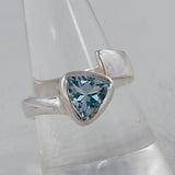 Natural Blue Topaz Silver Ring