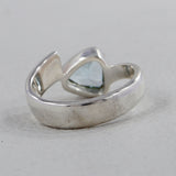 Natural Blue Topaz Silver Ring