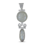 Larimar with Pearl Silver Pendant