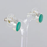 Emerald Silver Studs