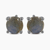 Crystal Silver Studs Earrings