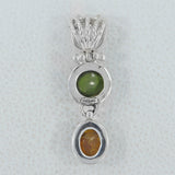 925 Silver Multi Tourmaline Pendant