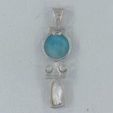 925 Silver Larimar Pendant