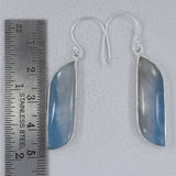 Aquamarine Cabochon Silver Earrings