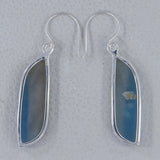 Aquamarine Cabochon Silver Earrings