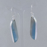 Aquamarine Cabochon Silver Earrings