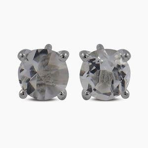 Crystal Silver Studs Earrings