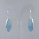 Aquamarine Cabochon Silver Earrings