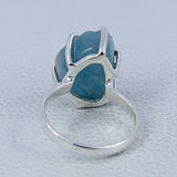 Raw Aquamarine Silver Ring