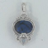 Blue Kyanite Silver Pendant