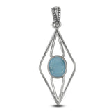 925 Sterling Silver Larimar Pendant