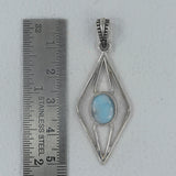 925 Sterling Silver Larimar Pendant