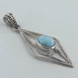 925 Sterling Silver Larimar Pendant