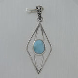 Larimar 925 Sterling Silver Pendant