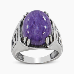 925 Sterling Silver Charoite Rings