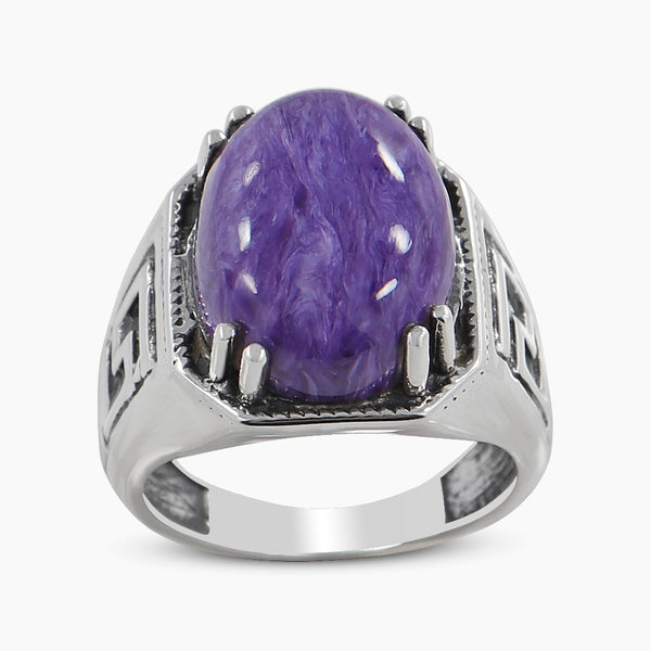 925 Sterling Silver Charoite Rings