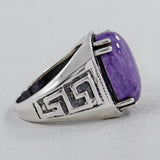 925 Sterling Silver Charoite Rings
