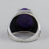 925 Sterling Silver Charoite Rings