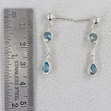 Larimar Silver Earrings