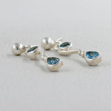 Larimar Silver Earrings