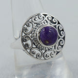 Siberian Charoite Silver Ring